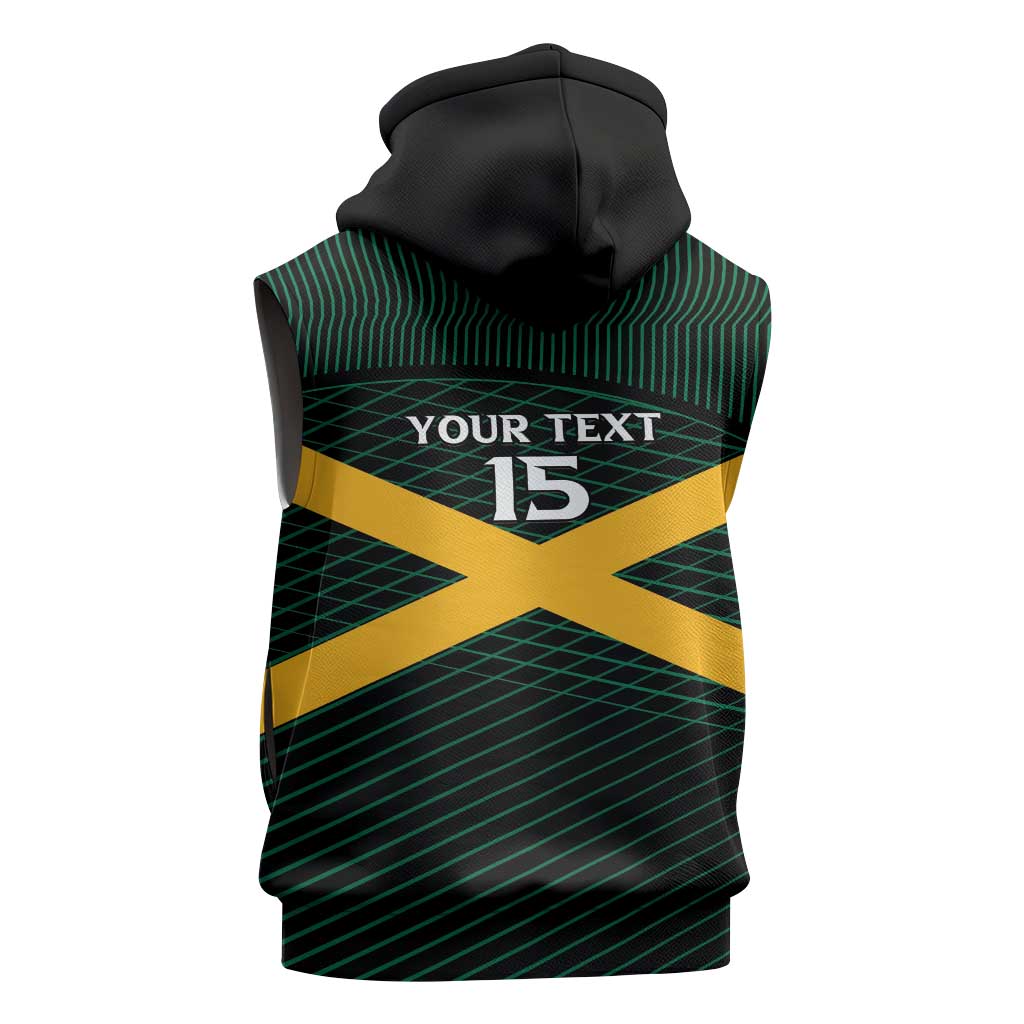 Jamaica Rugby Custom Sleeveless Hoodie Go Champions - African Pride