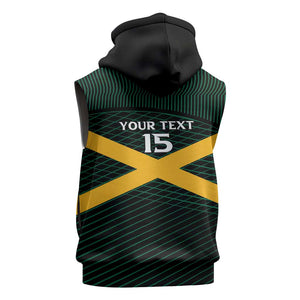 Jamaica Rugby Custom Sleeveless Hoodie Go Champions - African Pride