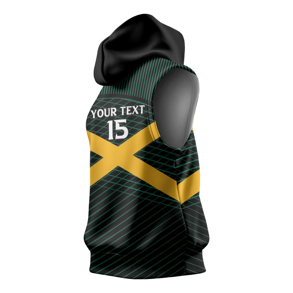Jamaica Rugby Custom Sleeveless Hoodie Go Champions - African Pride