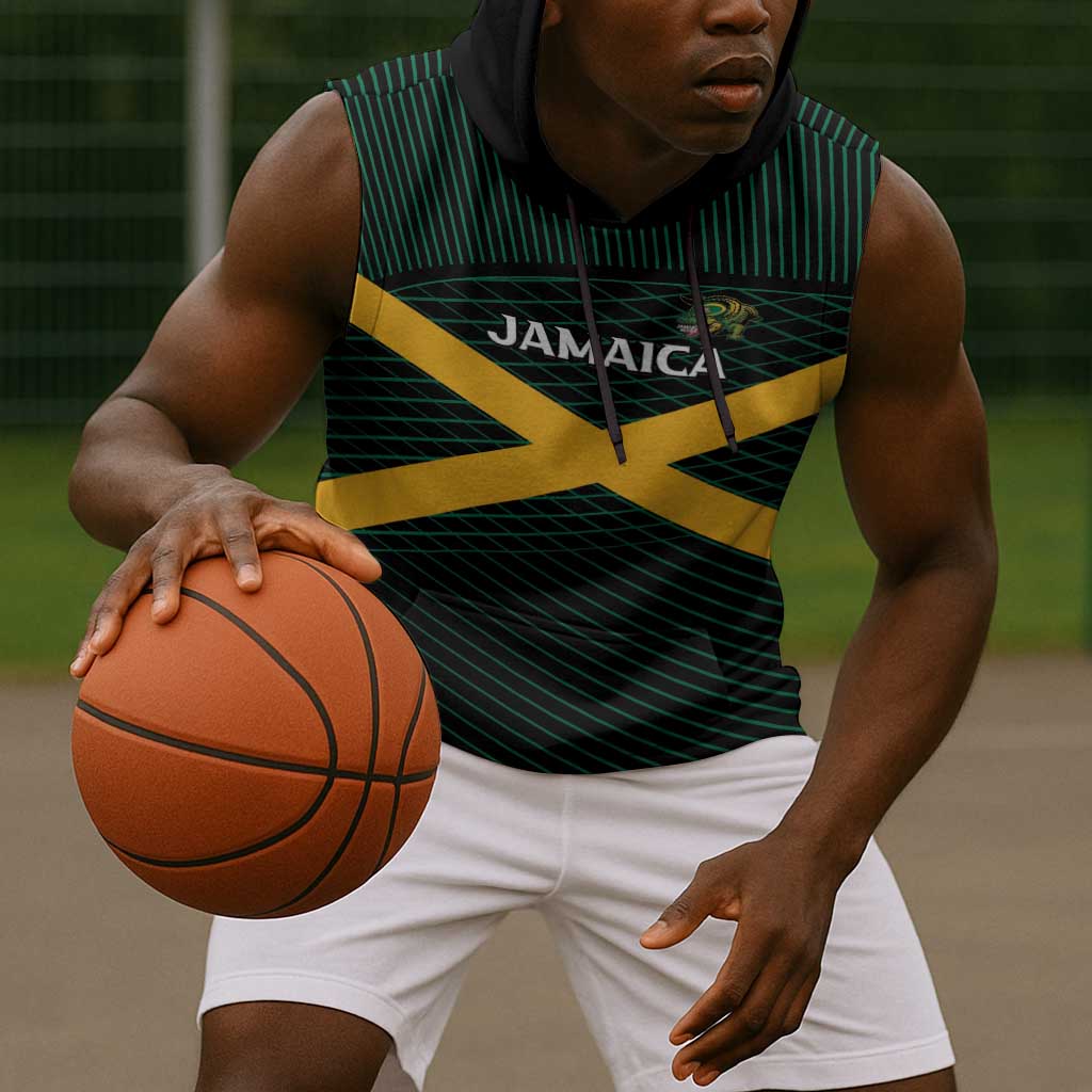Jamaica Rugby Custom Sleeveless Hoodie Go Champions - African Pride