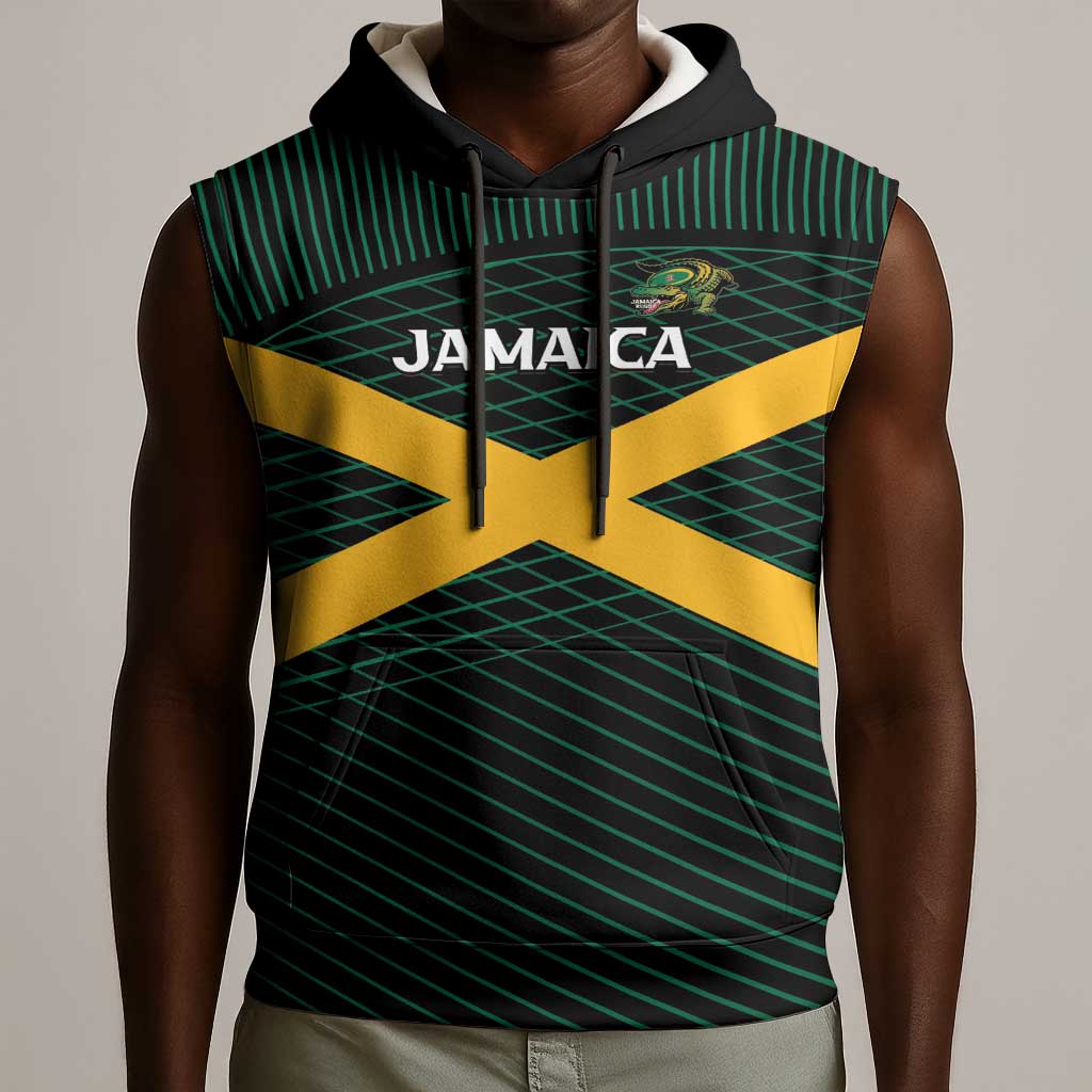 Jamaica Rugby Custom Sleeveless Hoodie Go Champions - African Pride