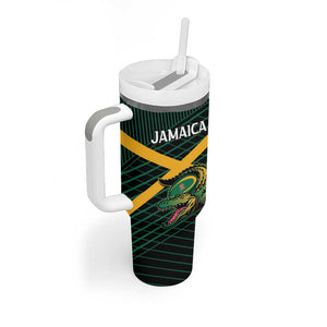 Jamaica Rugby Custom Tumbler With Handle Go Champions
