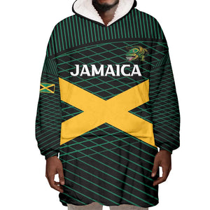 Jamaica Rugby Custom Wearable Blanket Hoodie Go Champions