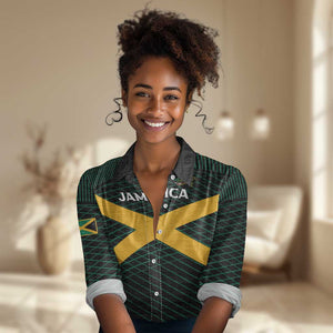 Jamaica Rugby Custom Women Casual Shirt Go Champions