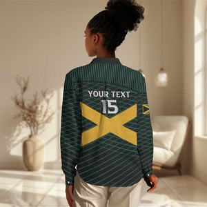 Jamaica Rugby Custom Women Casual Shirt Go Champions