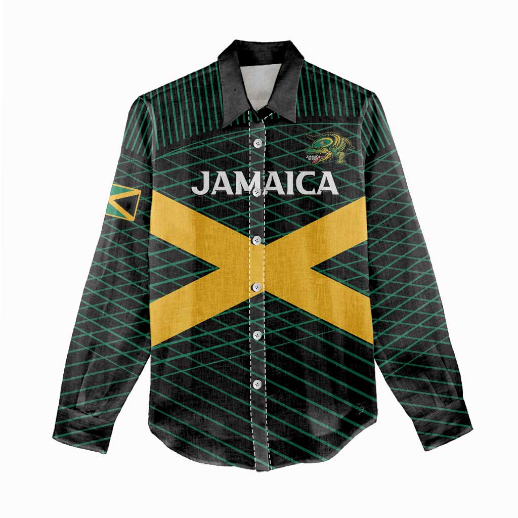 Jamaica Rugby Custom Women Casual Shirt Go Champions