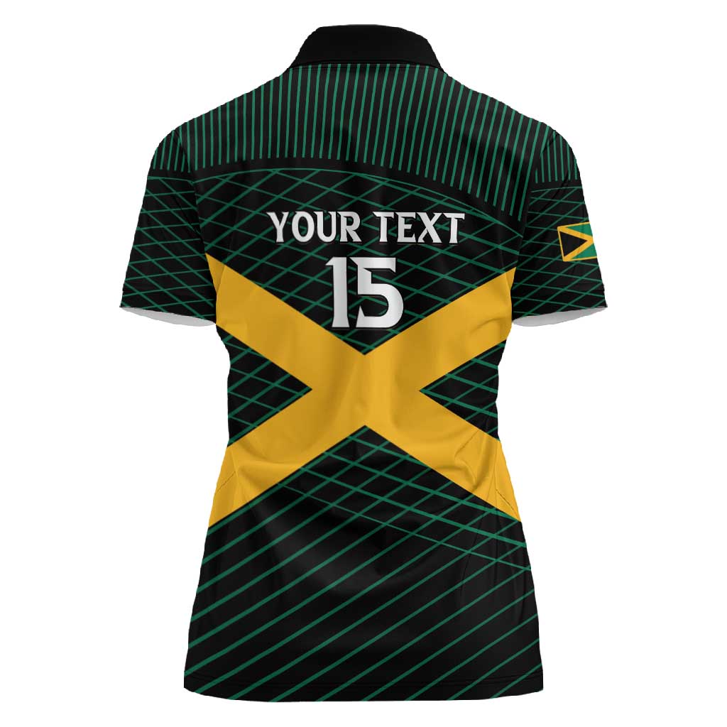 Jamaica Rugby Custom Women Polo Shirt Go Champions