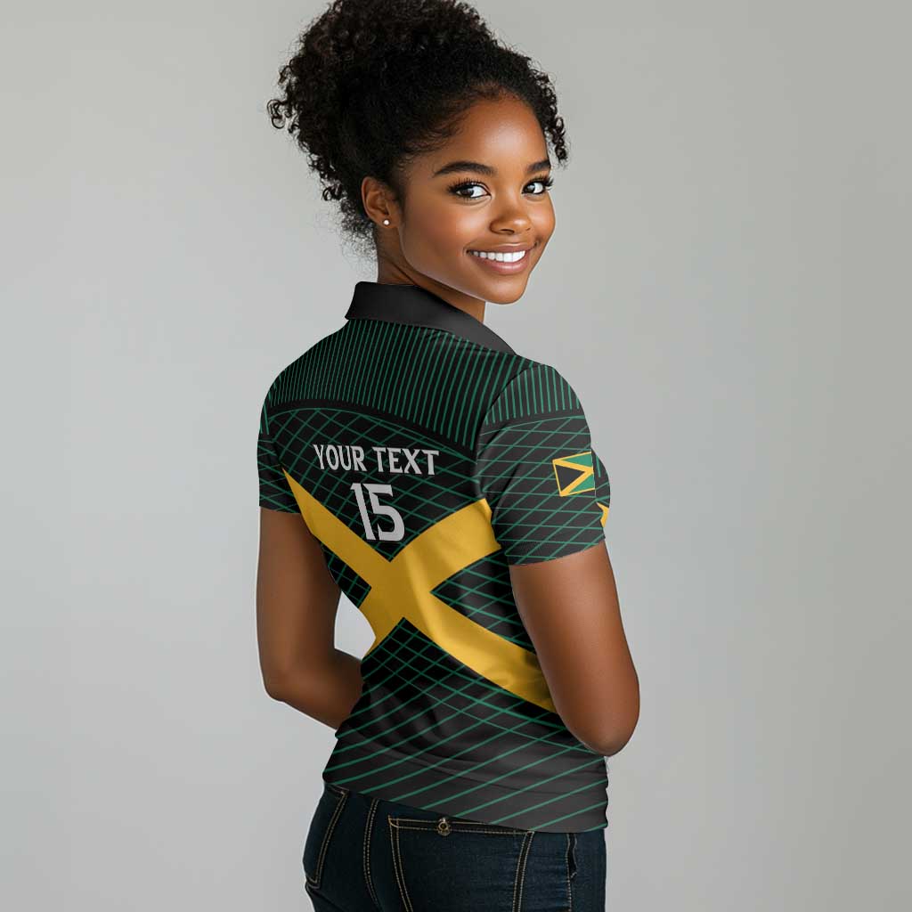 Jamaica Rugby Custom Women Polo Shirt Go Champions