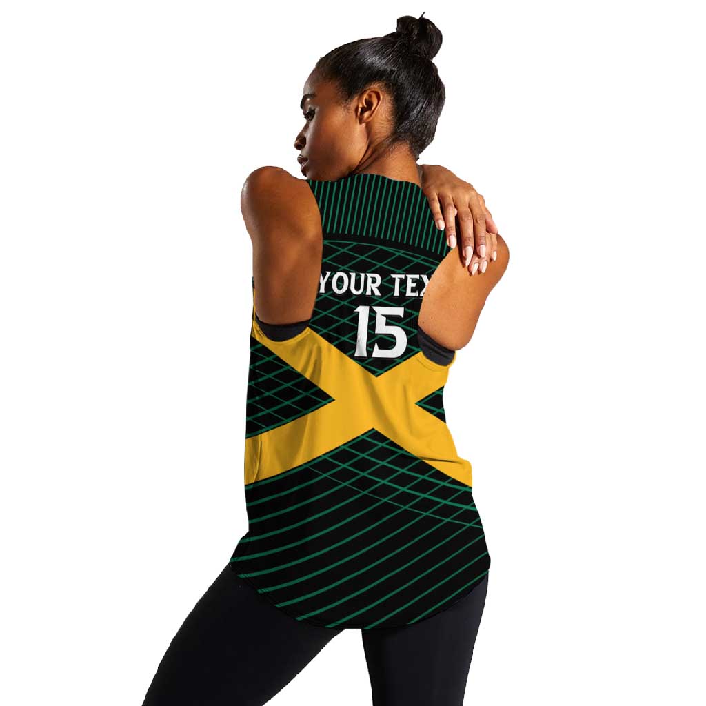 Jamaica Rugby Custom Women Racerback Tank Go Champions