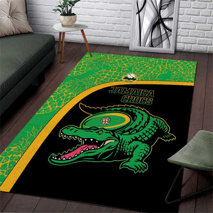 Jamaica Rugby Area Rug Go Champions - Pineapple Pattern