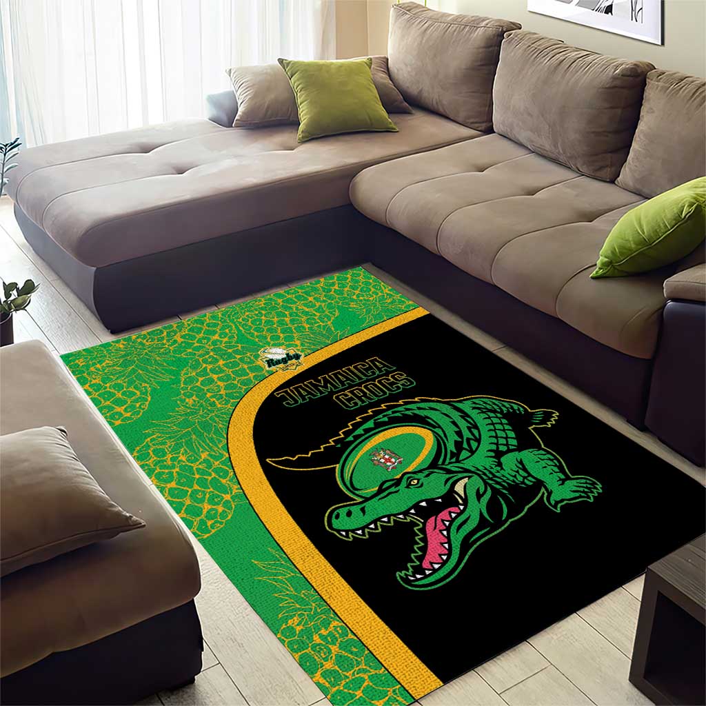 Jamaica Rugby Area Rug Go Champions - Pineapple Pattern