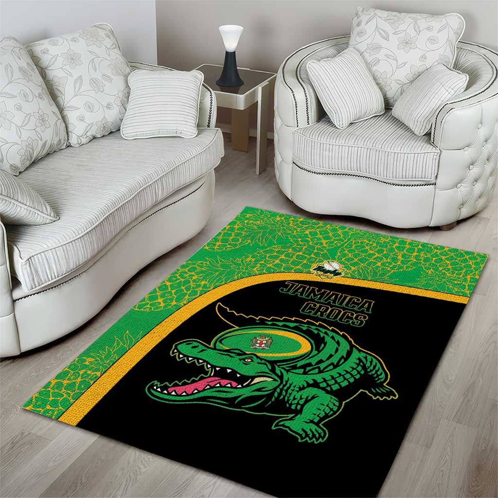 Jamaica Rugby Area Rug Go Champions - Pineapple Pattern