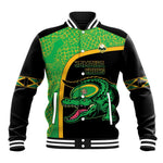 Jamaica Rugby Custom Baseball Jacket Go Champions - Pineapple Pattern