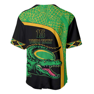 Jamaica Rugby Custom Baseball Jersey Go Champions - Pineapple Pattern