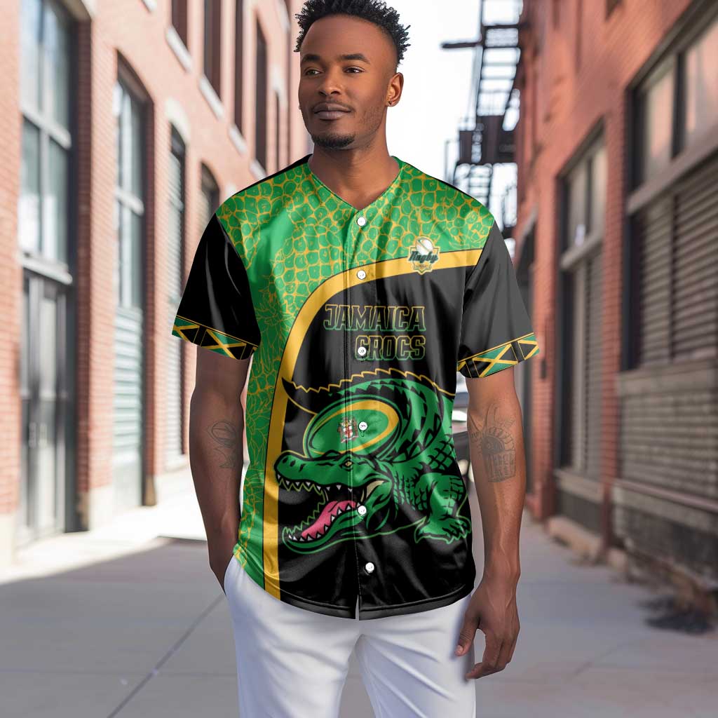 Jamaica Rugby Custom Baseball Jersey Go Champions - Pineapple Pattern