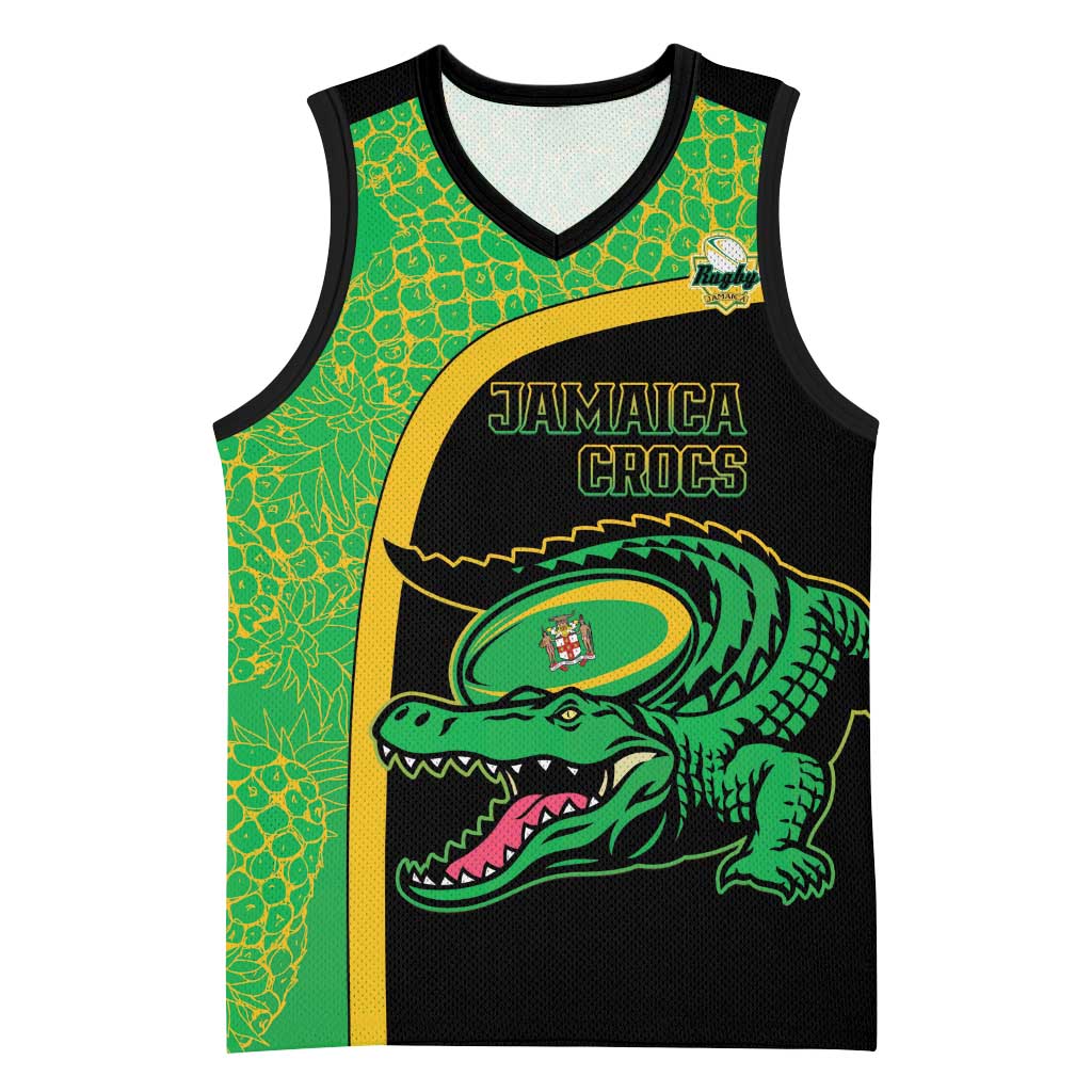 Jamaica Rugby Custom Basketball Jersey Go Champions - Pineapple Pattern - African Pride