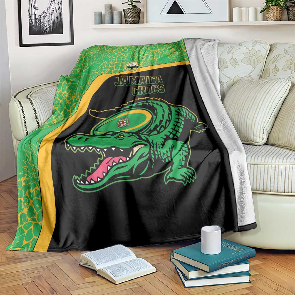 Jamaica Rugby Blanket Go Champions - Pineapple Pattern
