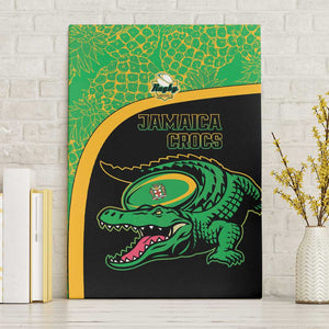 Jamaica Rugby Canvas Wall Art Go Champions - Pineapple Pattern