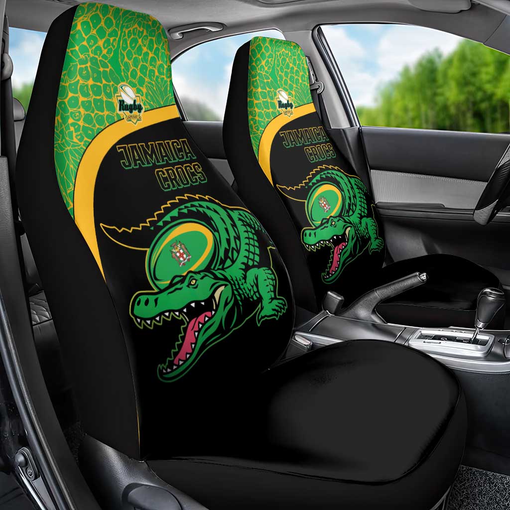 Jamaica Rugby Car Seat Cover Go Champions - Pineapple Pattern