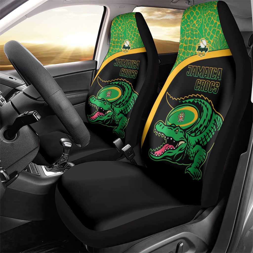 Jamaica Rugby Car Seat Cover Go Champions - Pineapple Pattern