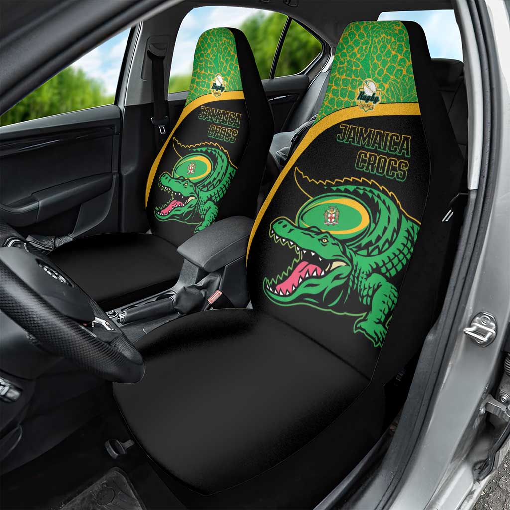 Jamaica Rugby Car Seat Cover Go Champions - Pineapple Pattern