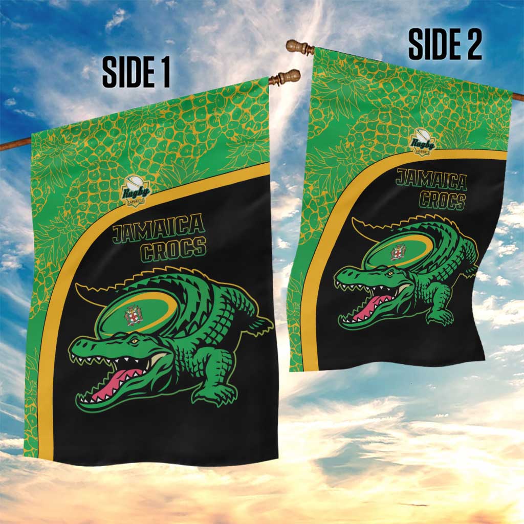 Jamaica Rugby Garden Flag Go Champions - Pineapple Pattern