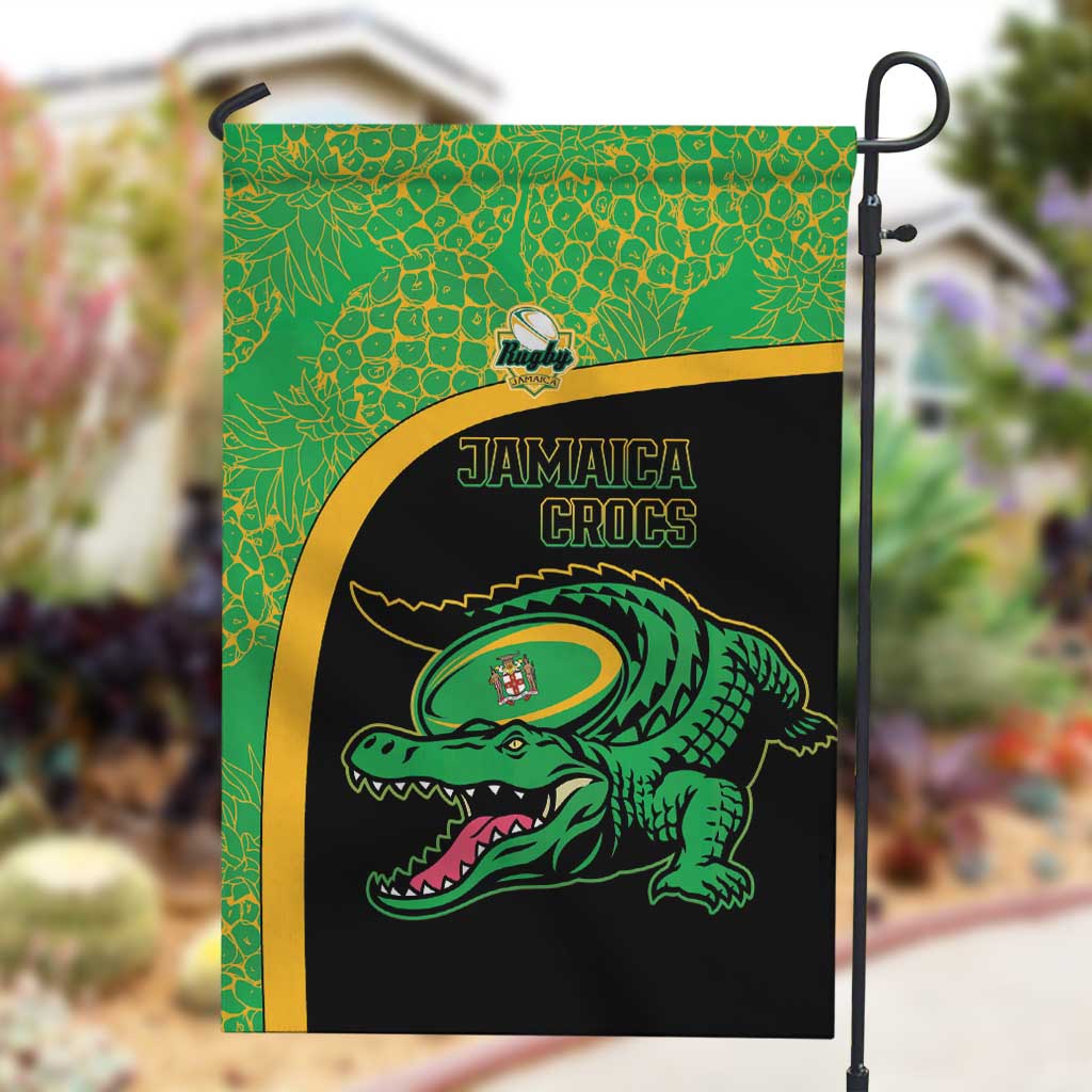 Jamaica Rugby Garden Flag Go Champions - Pineapple Pattern