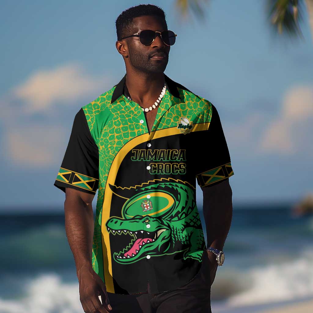 Jamaica Rugby Custom Hawaiian Shirt Go Champions - Pineapple Pattern