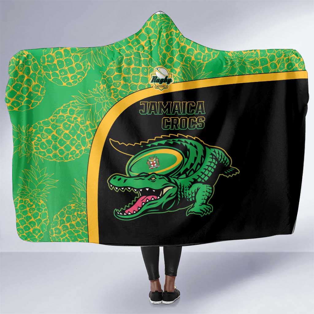 Jamaica Rugby Hooded Blanket Go Champions - Pineapple Pattern