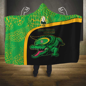 Jamaica Rugby Hooded Blanket Go Champions - Pineapple Pattern