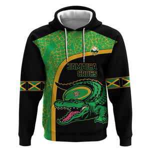 Jamaica Rugby Custom Hoodie Go Champions - Pineapple Pattern
