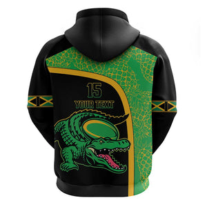 Jamaica Rugby Custom Hoodie Go Champions - Pineapple Pattern
