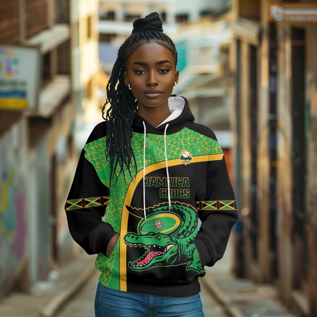 Jamaica Rugby Custom Hoodie Go Champions - Pineapple Pattern