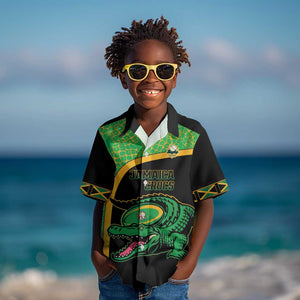 Jamaica Rugby Custom Kid Hawaiian Shirt Go Champions - Pineapple Pattern