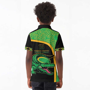 Jamaica Rugby Custom Kid Polo Shirt Go Champions - Pineapple Pattern