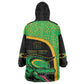 Jamaica Rugby Custom Kid Wearable Blanket Hoodie Go Champions - Pineapple Pattern