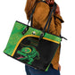 Jamaica Rugby Leather Tote Bag Go Champions - Pineapple Pattern
