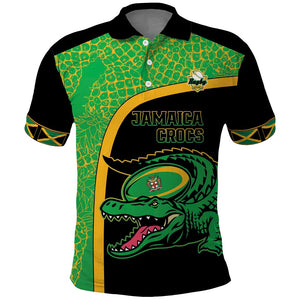 Jamaica Rugby Custom Polo Shirt Go Champions - Pineapple Pattern