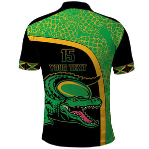 Jamaica Rugby Custom Polo Shirt Go Champions - Pineapple Pattern