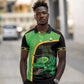 Jamaica Rugby Custom Polo Shirt Go Champions - Pineapple Pattern