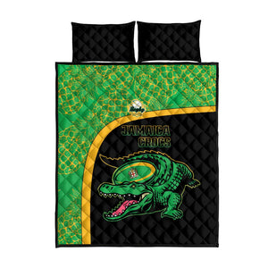 Jamaica Rugby Quilt Bed Set Go Champions - Pineapple Pattern