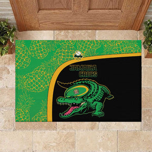 Jamaica Rugby Rubber Doormat Go Champions - Pineapple Pattern