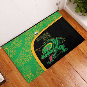 Jamaica Rugby Rubber Doormat Go Champions - Pineapple Pattern