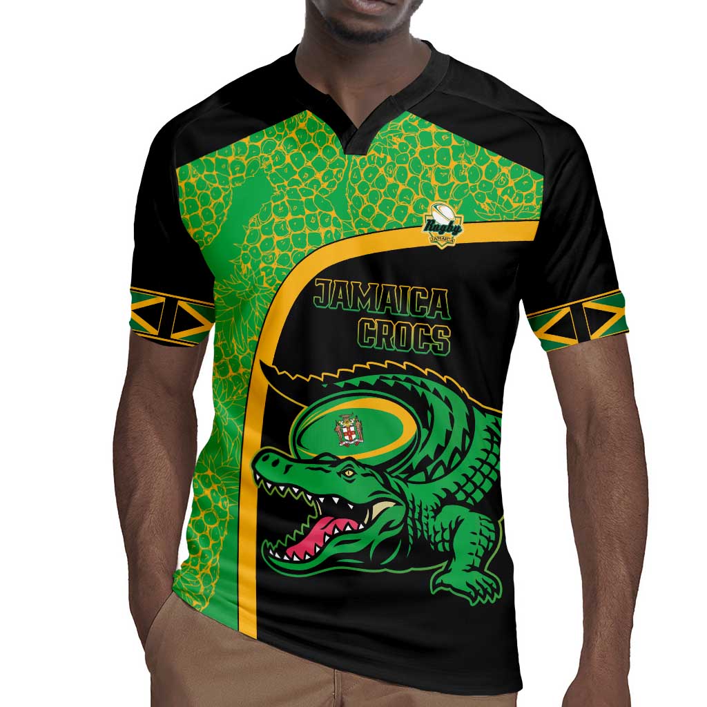 Jamaica Rugby Custom Rugby Jersey Go Champions - Pineapple Pattern
