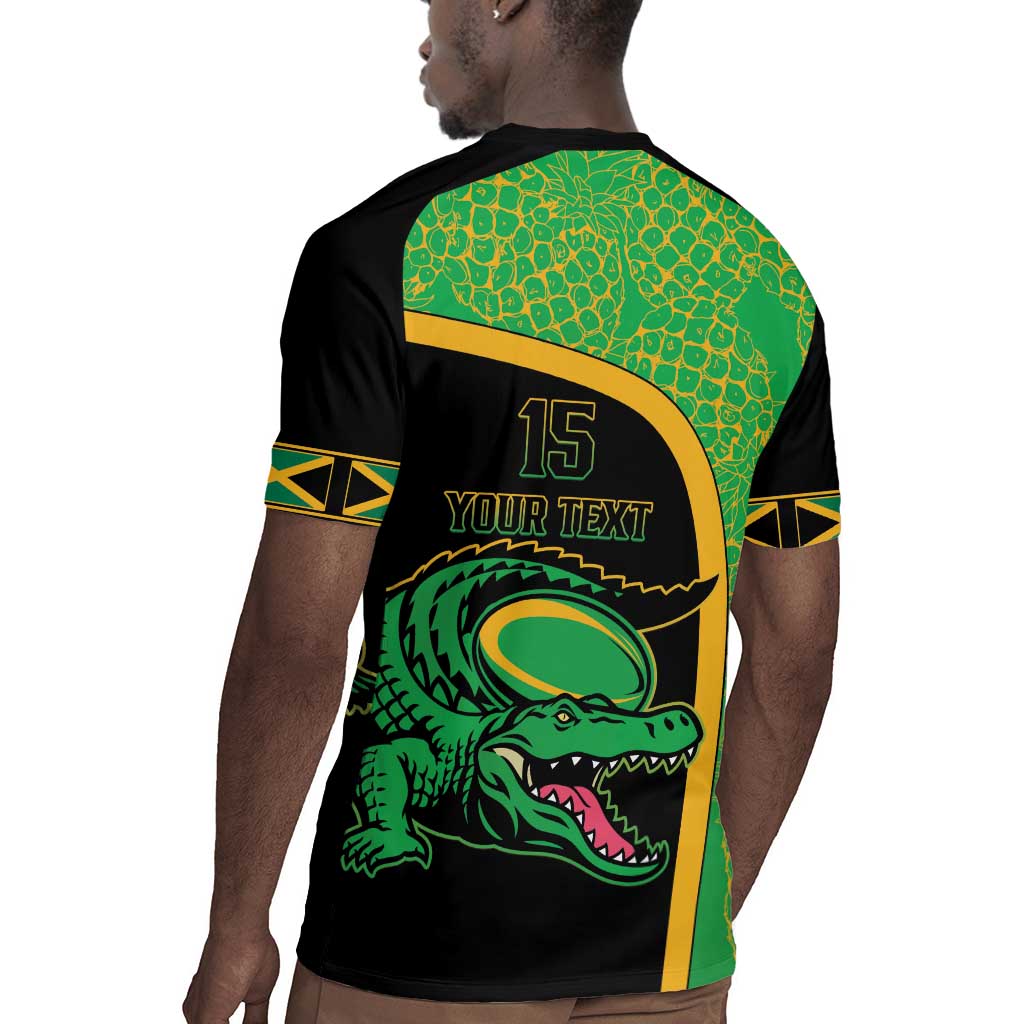 Jamaica Rugby Custom Rugby Jersey Go Champions - Pineapple Pattern