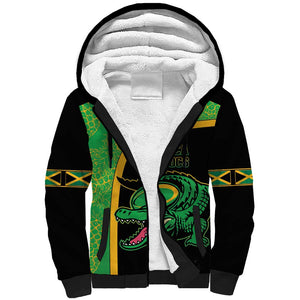 Jamaica Rugby Custom Sherpa Hoodie Go Champions - Pineapple Pattern