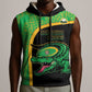 Jamaica Rugby Custom Sleeveless Hoodie Go Champions - Pineapple Pattern - African Pride