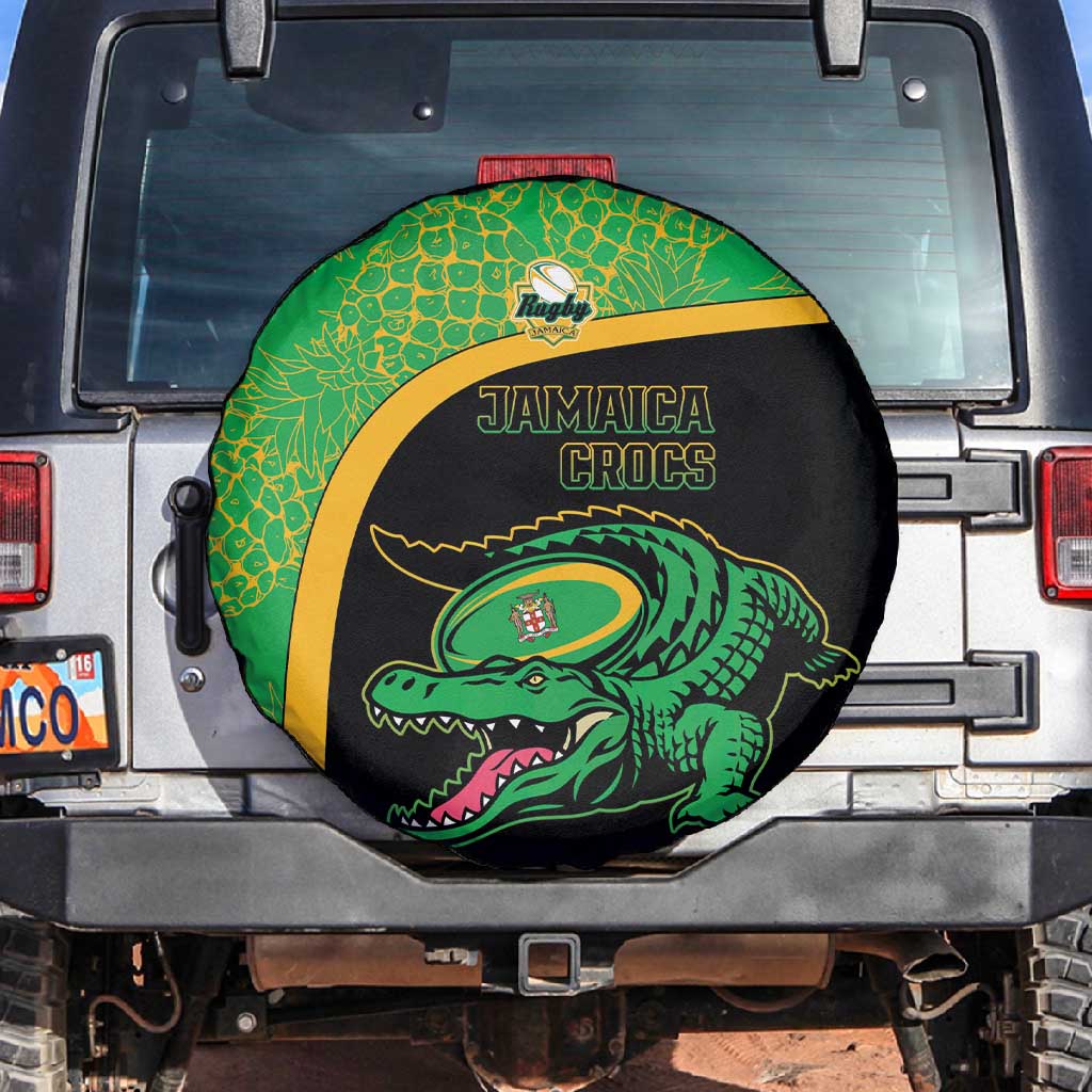 Jamaica Rugby Spare Tire Cover Go Champions - Pineapple Pattern