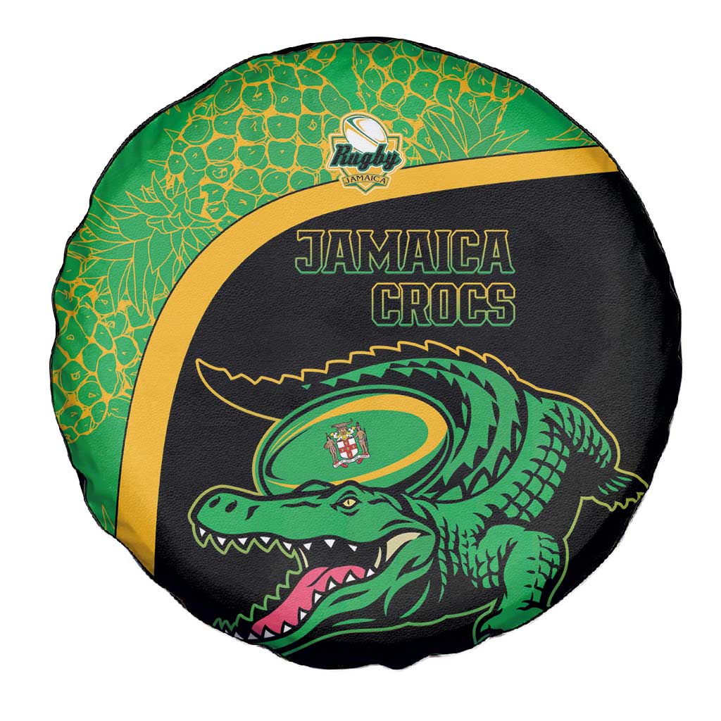 Jamaica Rugby Spare Tire Cover Go Champions - Pineapple Pattern