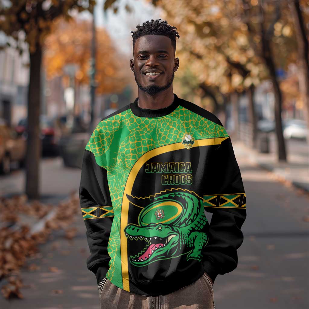 Jamaica Rugby Custom Sweatshirt Go Champions - Pineapple Pattern